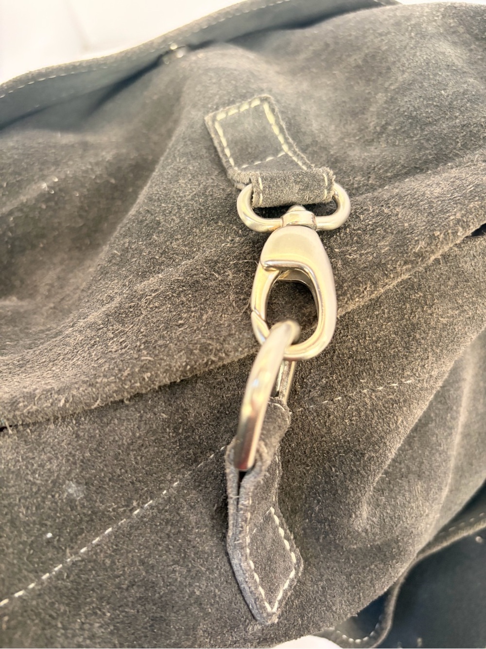 Tylie Malibu Grey Suede Hobo with Studded Strap - Picture 5 of 15